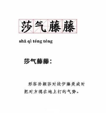 莎气藤藤是什么意思？