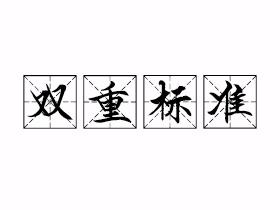 双重标准是什么意思？