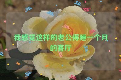 我感觉这样的老公得睡一个月的客厅