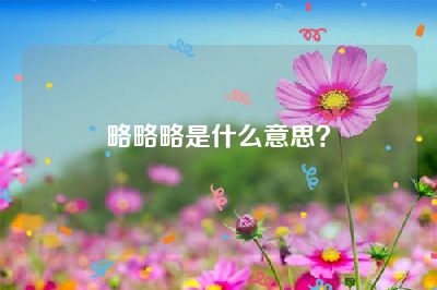 略略略是什么意思？