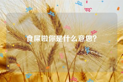 食屎啦你是什么意思？