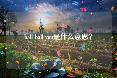 ball ball you是什么意思？