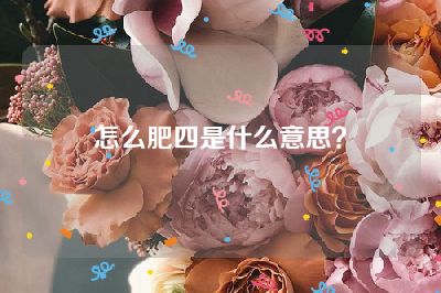 怎么肥四是什么意思？