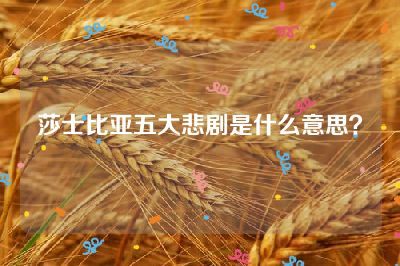 莎士比亚五大悲剧是什么意思？