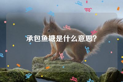 承包鱼塘是什么意思？