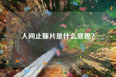人间止藤片是什么意思？