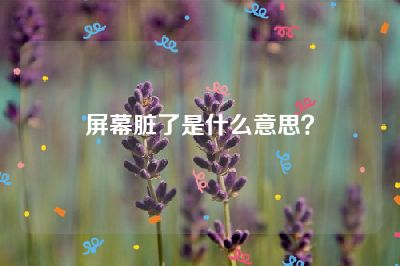 屏幕脏了是什么意思？