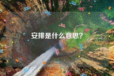 安排是什么意思？