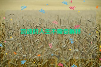 流逼的人生不需要解释