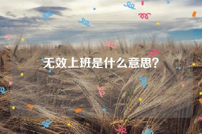 无效上班是什么意思？