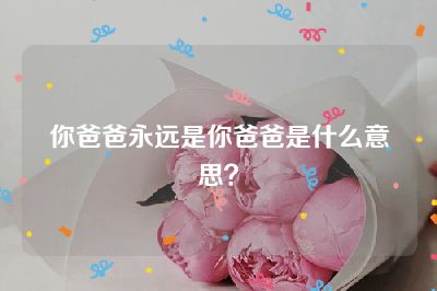 你爸爸永远是你爸爸是什么意思？