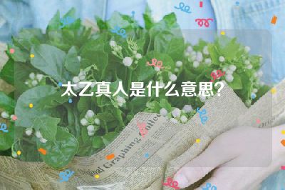 太乙真人是什么意思？