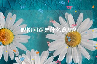 脱粉回踩是什么意思？