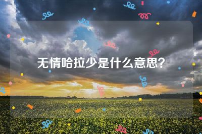 无情哈拉少是什么意思？