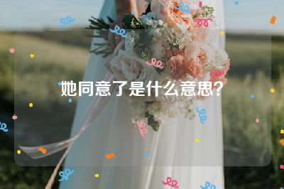 她同意了是什么意思？