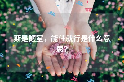 斯是陋室，能住就行是什么意思？