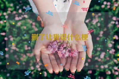 删了让我说什么梗