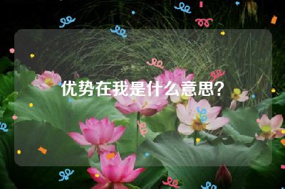 优势在我是什么意思？
