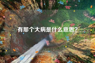 有那个大病是什么意思？