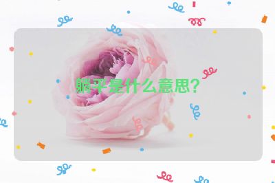 躺平是什么意思？