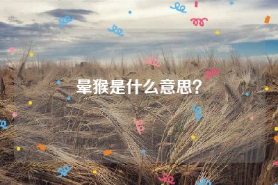 晕猴是什么意思？