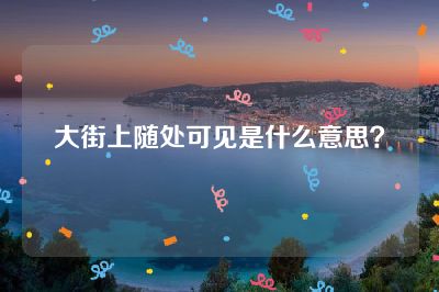 大街上随处可见是什么意思？