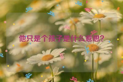 他只是个孩子是什么意思？