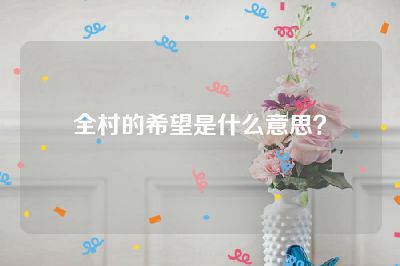 全村的希望是什么意思？