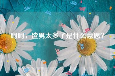 呵呵，渣男太多了是什么意思？